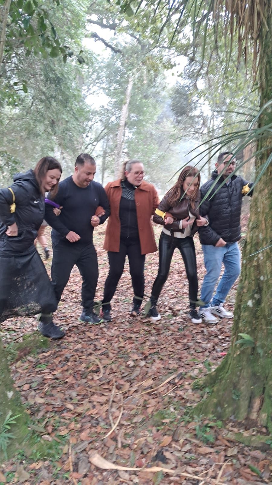 Grupo em vivência de team building ao ar livre